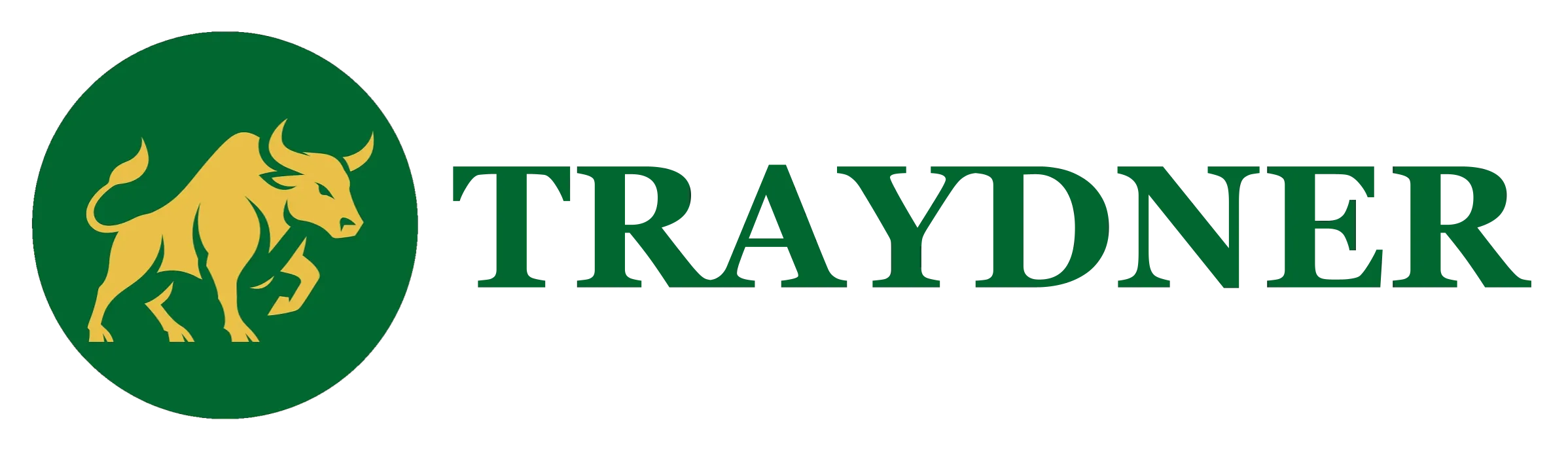 Traydner logo on a dark background